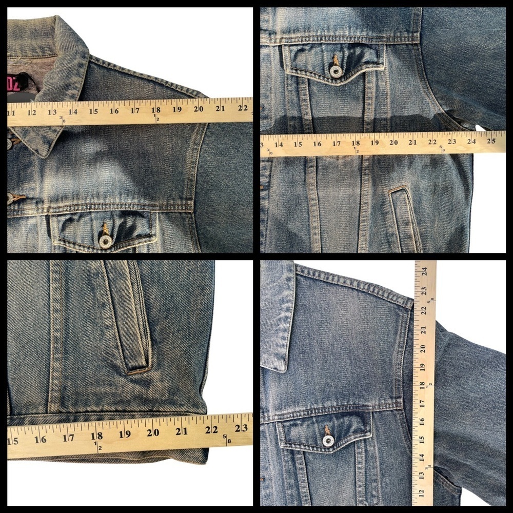 Diesel x Madz tattoo Custom Denim Jacket XXL Rock Gothcore Bikercore Plus Size - Picture 14 of 17